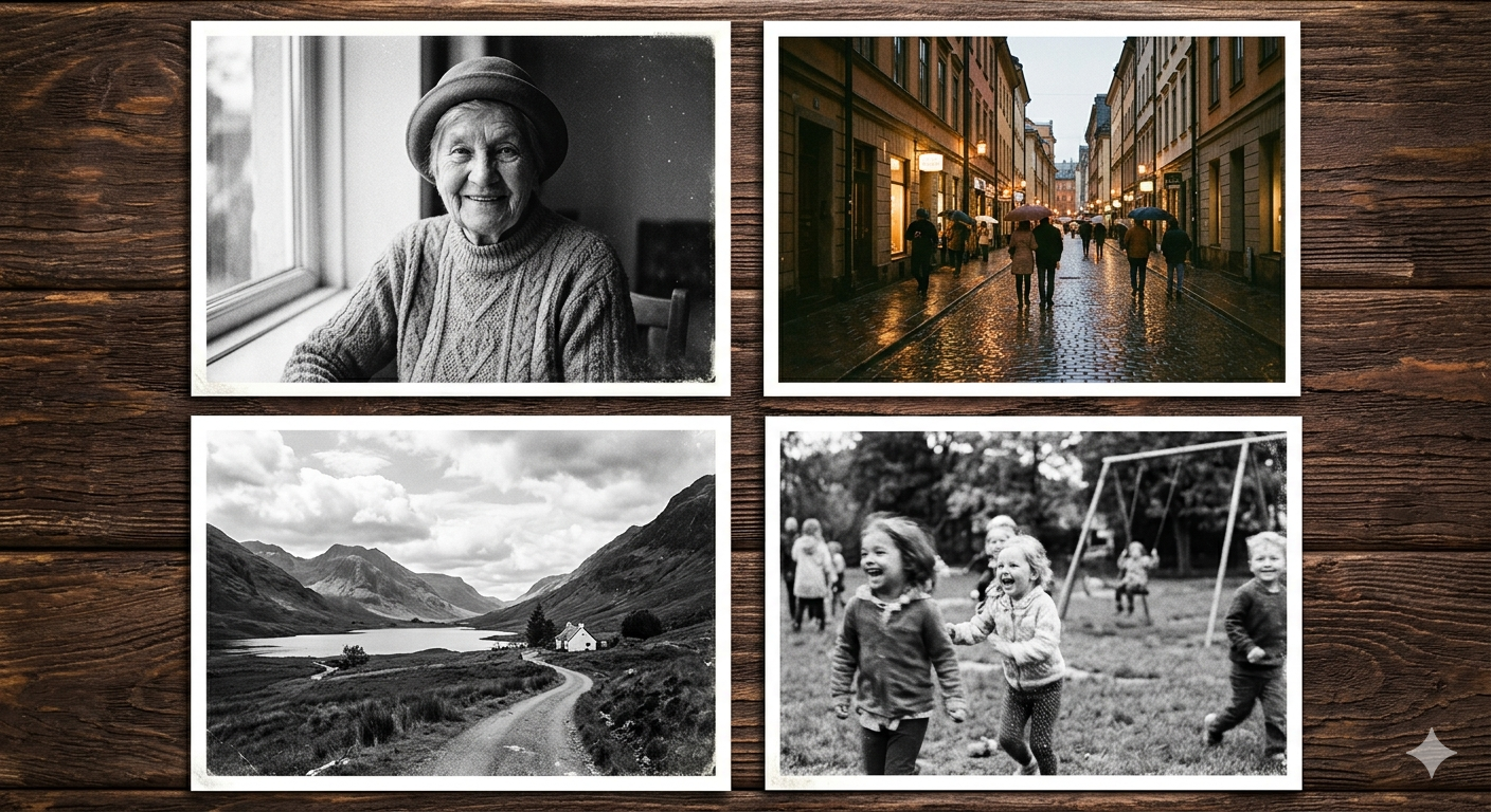 Curated photography collage by Arvenza